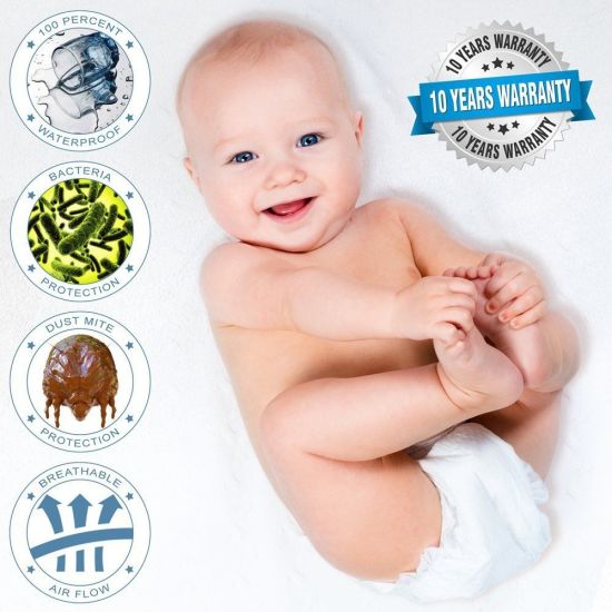 Almohadillas para cambiar pañales de bambú, paquete de 3, hipoalergénicas, antibacterianas e impermeables