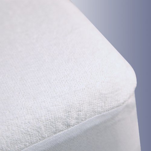 Protector de colchón impermeable e hipoalergénico de rizo de alta calidad.