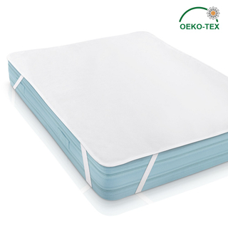  Almohadilla de colchón impermeable Terry Townel Tejido de punto 100% poliéster laminado con protector de colchón impermeable de TPU